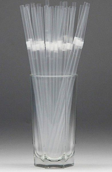 Трубочки кокт. 0,5*24 см.  250 шт/уп. гофрир. прозрачные /1/48/