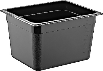 Гастроемкость 1/2 h=200 мм. 11 л. п/п черная GP /1/12/