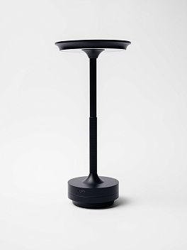 Лампа настольная d=13 см. h=27,5 см. 3 цвета, сенсорная регулировка яркости, алюм., черная LED HIGH-TECH MGline /1/20/ АКЦИЯ