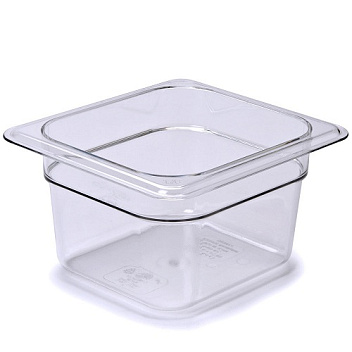 Гастроемкость 1/6 h=100 мм. 1,6 л. поликарб. прозрач. /1/48/