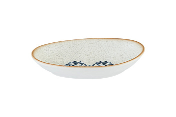 Соусник овальный 120*80 мм. 70 мл. h=22 мм. Виенто, форма Ваго волнистый край Bonna /1/12/