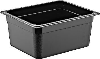 Гастроемкость 1/2 h=150 мм. 8 л. п/п черная GP /1/12/