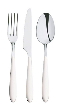 Нож столовый Мастер 18/0  2 мм 21 см. белый Abert /12/144/