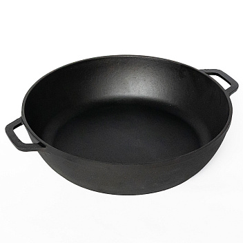 Сковорода d=26 см. h=6,6 см. 3 л. чугун глубокая с 2 ручками /1/4/