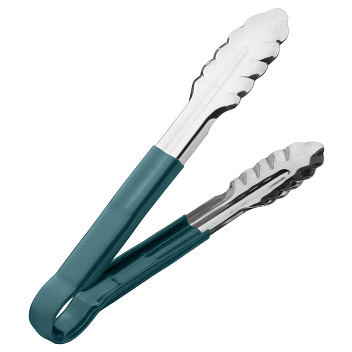 Щипцы универсальные 24 см. нерж. зеленая ручка MGsteel /1/120/