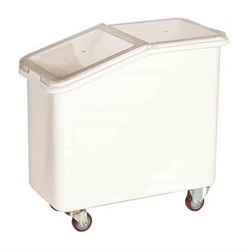 Контейнер для сыпучих продуктов 102 л 420*720*710 мм. (-40°C /+70°C) п/п на колесах, с совком, белый GP /1/3/18/