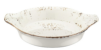 Блюдо для подачи 240*200 мм. овальное с ушками Грейн, форма Оптива /1/12/516/