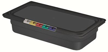 Гастроемкость 1/3 h= 65 мм. 2,4 л. п/п черная /1/7/