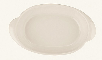 Блюдо для запекания и подачи 360*215 мм. 1900 мл. овальное с ушками Белый, форма Оптива Bonna /1/24/102/