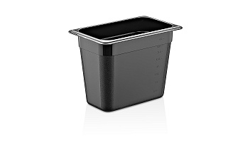 Гастроемкость 1/4 h=200 мм. 4,5 л. п/п черная GP /1/24/