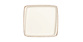 Тарелка прямоуг. 270*250 мм. без полей Ретро коричневый край, форма Мув Bonna /1/6/624/