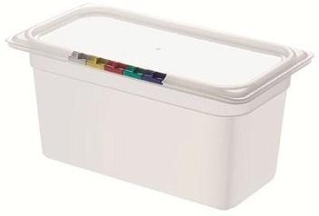 Гастроемкость 1/3 h=150 мм. 5,5 л. п/п прозрачная с кр. /1/12/