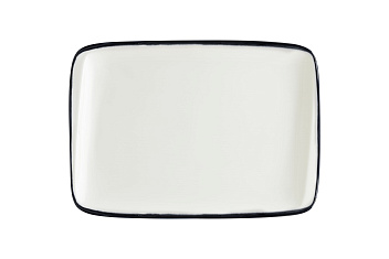 Блюдо прямоуг. 230*160 мм. Линеа Черный, форма Мув Bonna /1/12/1128/