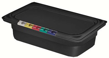 Гастроемкость 1/4 h= 65 мм. 1,7 л. п/п черная /1/28/