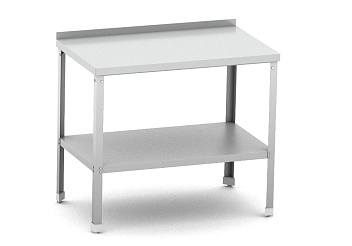 Стол разделочный без борта 1200*600*870 мм. разборный, полка сплошная, нерж. MGsteel /1/ ТП
