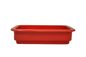 Гастроемкость 1/4 h= 65 мм. 1,7 л. фарфор красная Pillivuyt /1/