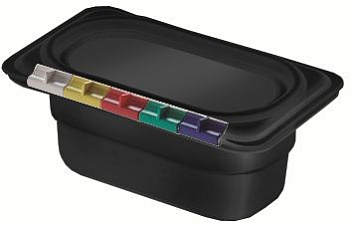 Гастроемкость 1/9 h= 65 мм. 0,6 л. п/п черная /1/42/