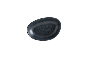 Соусник овальный 150*100 мм. 140 мл. h=30 мм. Графит, форма Ваго Bonna /1/12/2892/