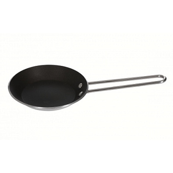 Сковорода для блинов d=20 см. h=2 см. 0,5 л. нерж. с антиприг. покрыт. (индукция) /1/
