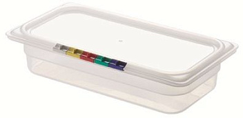 Гастроемкость 1/3 h= 65 мм. 2,4 л. п/п прозрачная с кр. /1/7/