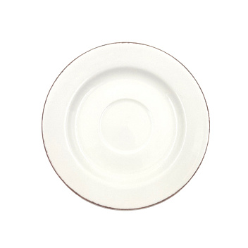 Блюдце d=160 мм. Ретро коричневый край (чашка 69214, 69212), форма Банкет Bonna /1/6/1848/